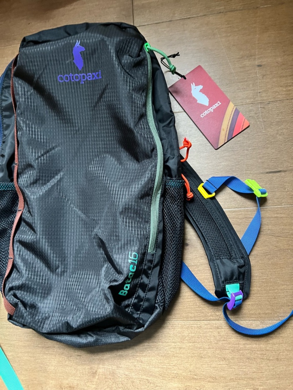 One of a kind cotopaxi Black Backpack with Multicolor Accents - Picture 2 of 9